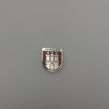 Vintage Hamburg Crest Souvenir Enamel Pinback Badge - Souvenirs & Travel picture