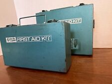Vintage MSA First Aid Kits (2)Blue Steel Boxs16/10 Unit Mine Safety Appliance Co picture