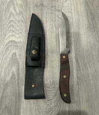 VINTAGE EHP ARROWHEAD USA HUNTING BOWIE KNIFE & SHEATH SET EKCO FULL TANG KNIVES picture