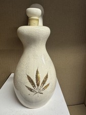 Vintage Org 70’s Ceramic Nikki Glass Unused White And Gold Bong Hippi picture