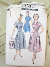 Vintage Advance Sewing Pattern 7993 1950s Misses Dress Size 18 Complete picture