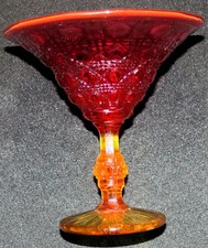 Amberina Coin Dot Beautiful Compote picture