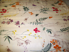 VTG. Polyester Tablecloth Watercolors Floral Botanical Butterflies 100X60 Summer picture