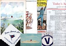 November 1966 QUEEN OF BERMUDA Final Voyage Menus, Guides, Schedule, Deck Plan picture