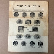 1919 Berwick PA The Bulletin Newspaper Our Baby Page Vol II No 14 Historical picture