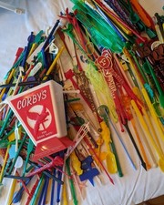 Massive Lot Of Vintage Swizzle Sticks picture