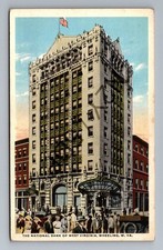 Wheeling WV National Bank of West Virginia Helmbright Bros Postcard c1910s picture