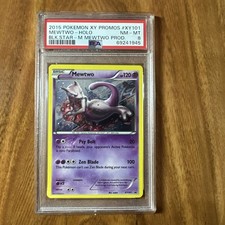 2015 POKEMON XY #XY101 MEWTWO BLACK STAR PROMO PSA 8 Low Pop picture
