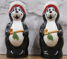 NOS-RARE Hamm's Indian Chief Blk Bear S & P Shakers by Wade # 62 picture