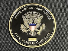 🔥 EXTREMELY RARE WHITE HOUSE TASK FORCE FIFA WORLD CUP 2026 COIN TRUMP 45-47 🔥 picture