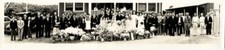 c.1940's USA PANORAMA PHOTO ASIAN AMERICAN FAMILY FUNERAL 29