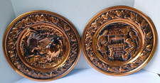 Vtg Coppercraft Guild Wall Art Relief Copper Plate Blacksmith & Family Set 2 13