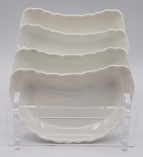Haviland Limoges Schleiger 1 Ranson White Crescent Dish Bone Dish Set of 4 picture