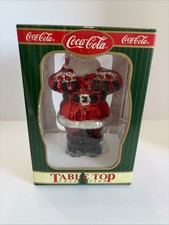 Vintage 1998 Coca Cola Table Top Collection Mercury Glass Santa 9 Inch NIB picture