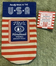 Tito’s Hand Made Vodka American Flag Bottle Bag NWT Austin Texas picture