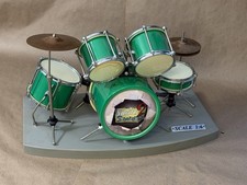 Vintage Miniature Drum Set Sprite Sound Scale 1:6 Green Drum Kit Display Model picture