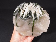 BIG Green Verdelite TOURMALINE Crystal Cluster on Quartz Brazil 1090gr picture