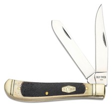 94OTB Genuine Bone Gunstock Trapper Folding Knife 1193078 picture