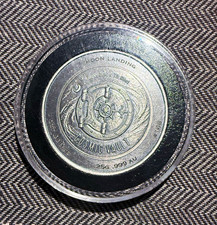Lucky rips- series 9 cosmic vault moon landing 1 oz silver & .25g gold round picture