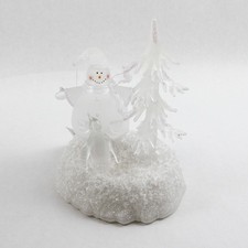 Enesco 2004 Twinkling Christmas Lighted Snowman/Tree Figurine 827165 Tested picture