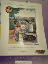 Disneyland 1995 Commemorative Passport 40 Years Signed By Charles Boyer picture