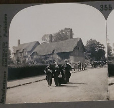 Anne Hathaway's Cottage Shottery England Photograph Keystone Stereoview Card picture