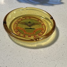 Vintage Fleet Air Alameda Amber Glass Ashtray Naval Air Station NAS CA Military picture