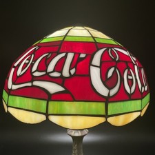 Vintage Coca Cola Stained Glass Tiffany Style Lamp Shade 12
