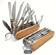 Swiss-Style Army KNIFE Multi-Function 15 Tools, Includes Nylon Sheath & Gift Box picture