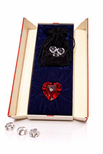 Swarovski SCS 1998 Renewal Red Heart w/ Mini Hearts Crystal Member Gift Retired picture