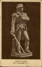 Ethan Allen Statue Fort Ticonderoga NY Monument vintage postcard k642 picture
