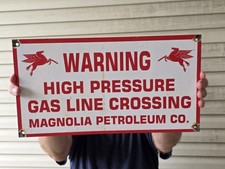 VINTAGE MAGNOLIA PEGASUS PETROLEUM CO. PORCELAIN GAS SIGN 15