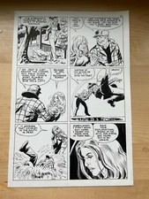 BIONIC WOMAN #5 ORIGINAL comic ART 1978 BEATS UP  ROMEO LINDSAY WAGNER tv  picture