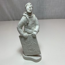 Vintage Royal Copenhagen Figurine 4092 RC Man Carrying Painting, Bode Willumsen picture