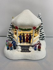 Thomas Kinkade Teleflora 2023 Sweet Sounds Of Christmas Lighted  Carolers Gazebo picture