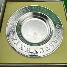 Vintage Napier Silver Plate Alphabet Childrens ABC Dish Bowl 6 5/8
