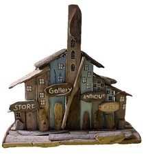 Driftwood Boardwalk Driftwood Art Miniature Coastal Village Store Gallery RARE picture