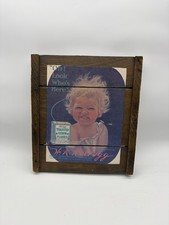 Vtg Kellogg's Corn Flakes Ad Sign on Wood Hanger Baby  Oh, Look Who's Here picture