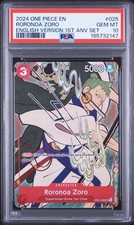 2024 ONE PIECE ENGLISH VERSION 1ST ANNIVERSARY SET #025 RORONOA ZORO PSA 10 picture