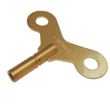 Brass Clock Key large Wing For Key Wind Clocks Size 7 / 4.00 mm - Clock Parts picture