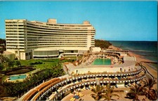 The Fabulous Fountainebleau Hotel Miami Beach Florida Chrome Postcard picture