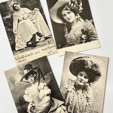 Antique Tuck’s Postcard Celebrities Of The Stage Beautiful Woman Actress Lot picture
