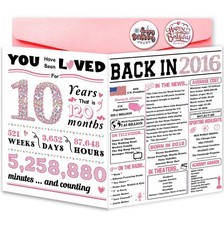 10th Birthday Card, Funny 10th Birthday Decorations for Girls, Happy 10 Year ... picture