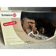 Schleich Exclusive Scenery Pack – Mammoth & Smilodon Rare Retired New In Box picture