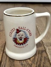 Vintage 4.5” Circus Hall Of Game Sarasota FA Souvenir Ceramic Mug Stein USA #701 picture