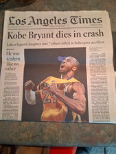 Los Angeles Lakers Kobe Bryant 1978-2020 LA Times Newspaper 1/27/20 picture