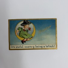Antique 1910s Tuck`s Halloween Postcard 