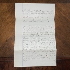 1873 Handwritten Probate Court Document James Polk Wright Estate Butte County CA picture