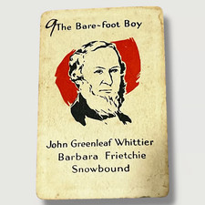 Single Swap Vintage The Barefoot Boy John Greenleaf Whittier Author Card E496 picture