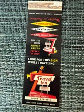 Vintage 1966 Travel Inn Grove Hill AL Matchbook Mid-Century Modern Sign picture